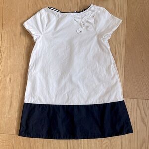 Jacadi Paris white short sleeve shift dress 3T
